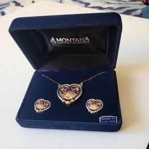 Vintage Estate 80s Montana Silversmiths Jewelry Set